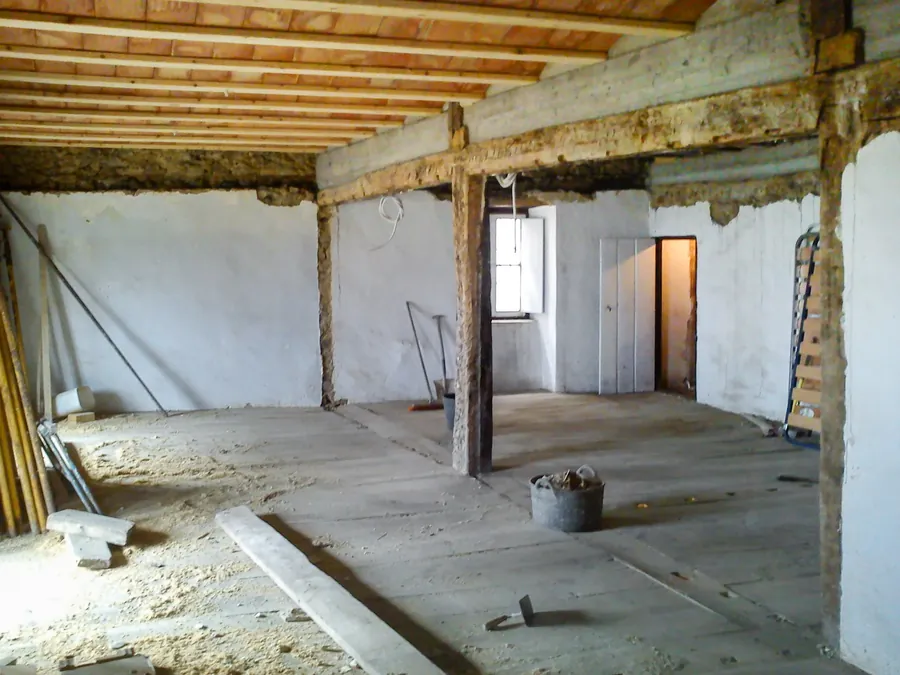 Interior spaces before restoration