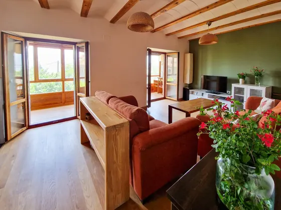 Ground floor sitting room with exposed beams
