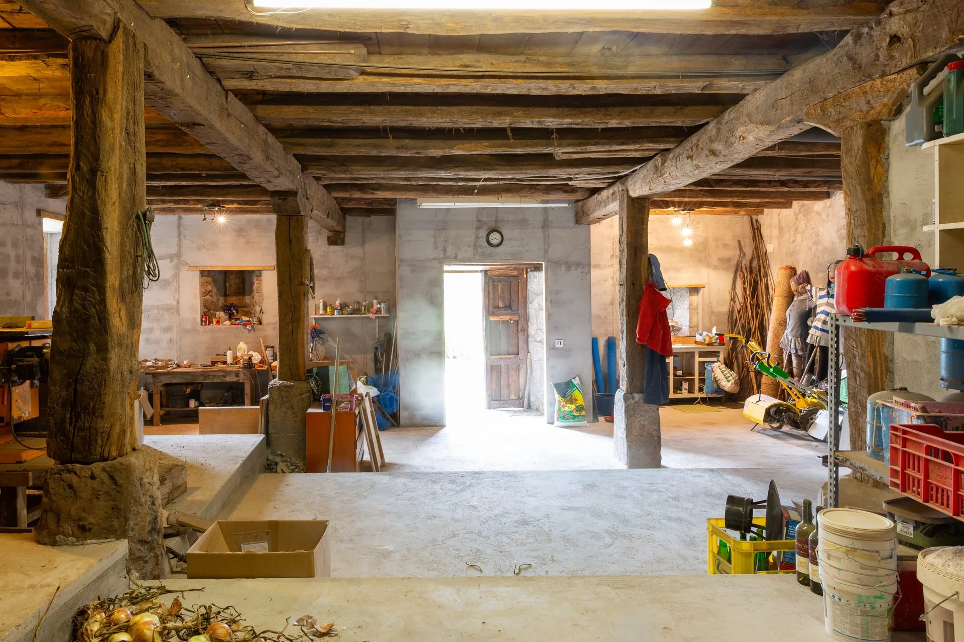 Lower ground floor stone workshop space